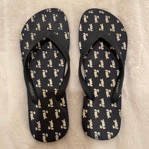 Disney Mickey Mouse Women’s Flip Flops Navy Size 7/8
